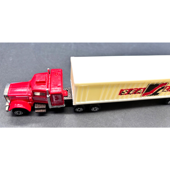 Vintage HO Scale 1/87 Die cast SEALAND SL Semi Truck, Red Tractor Trailer l - Picture 3 of 11